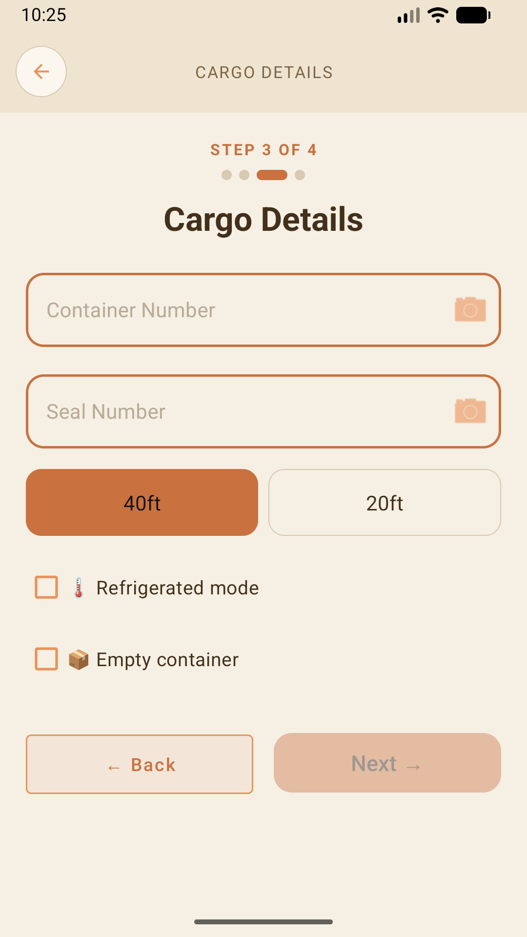 Cargo details
